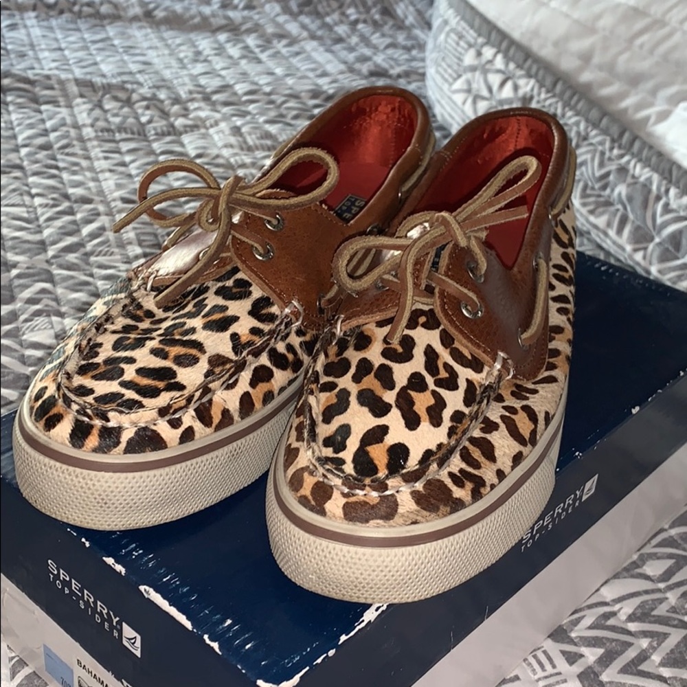 Women’s Sperry top sliders cheetah